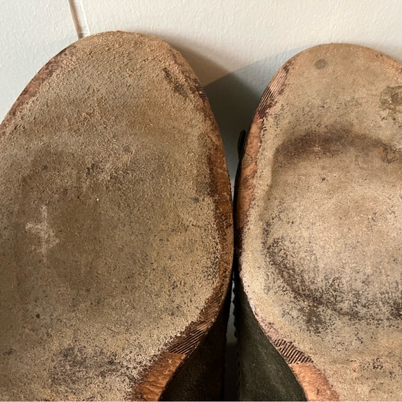 Burberry Olive Suede Ballet Flats Shoes Size 36.5 - Picture 4 of 16